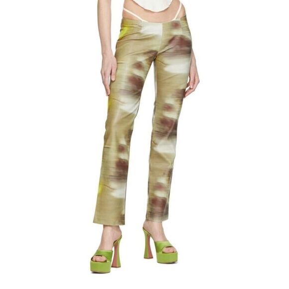 Miaou SSENSE MULTICOLOR REX TROUSER MOTION Low-Rise Flare Pants size XS NWT $255 - Picture 2 of 8